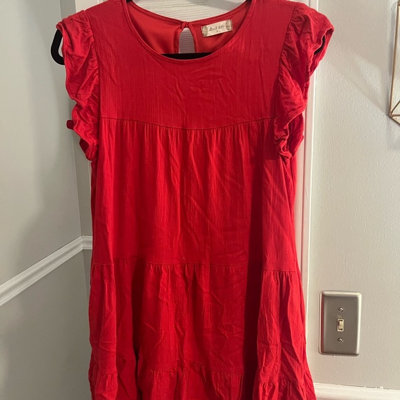 Altar'd State Vibrant Red Dress - Picture 1 of 3